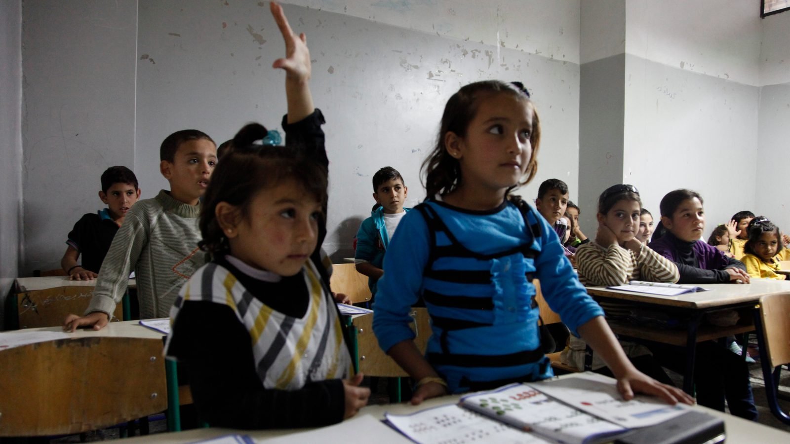 Children in a classroom in a Lebanese school