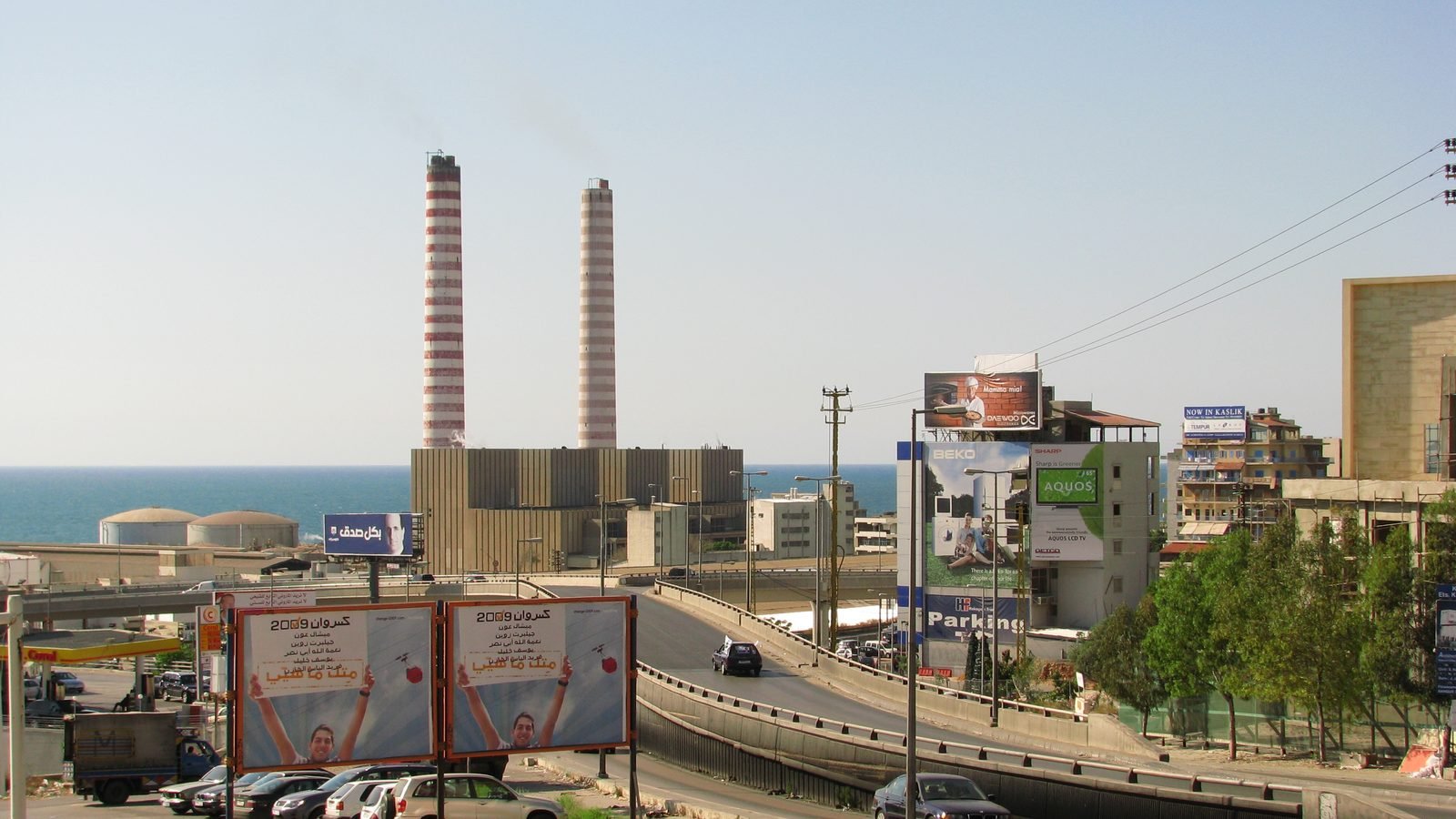 A power station on the Lebanese coast