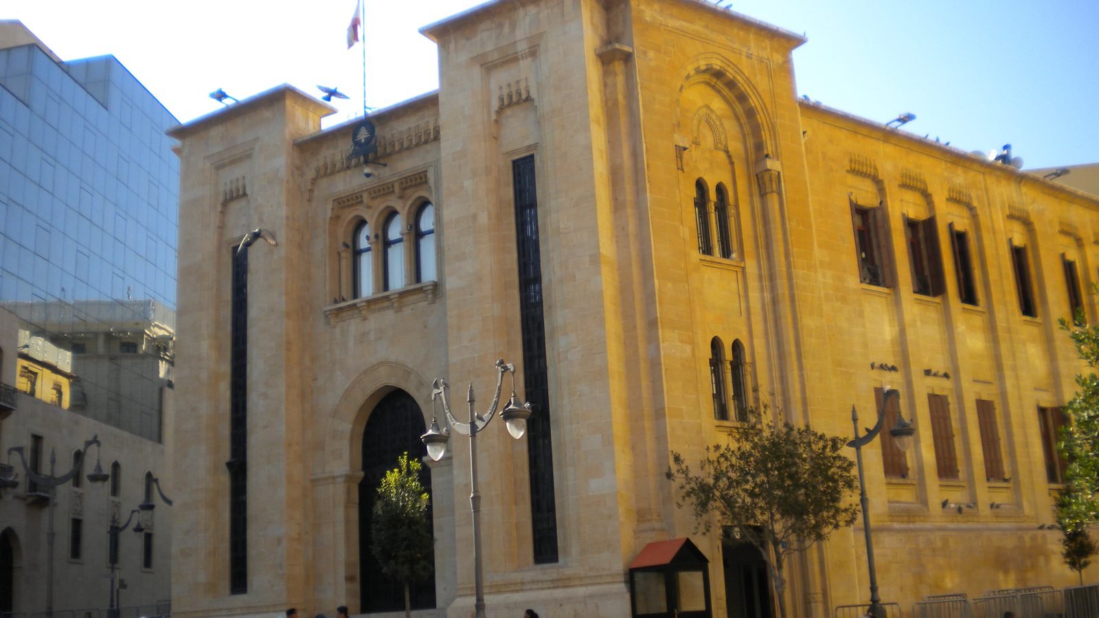 The Lebanese Parliament building in downtown Beirut