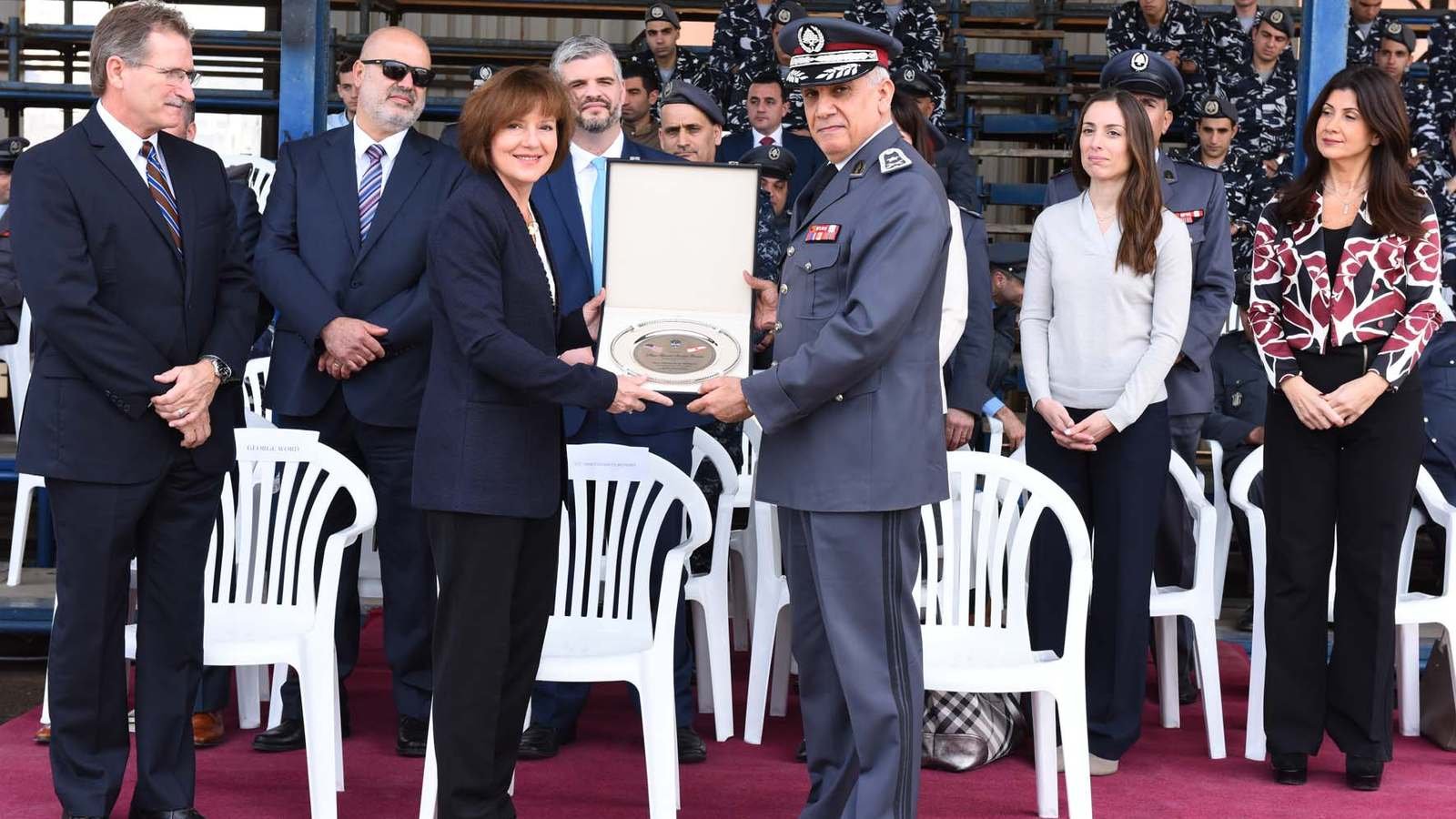 Officers of Lebanon's Internal Security Forces.