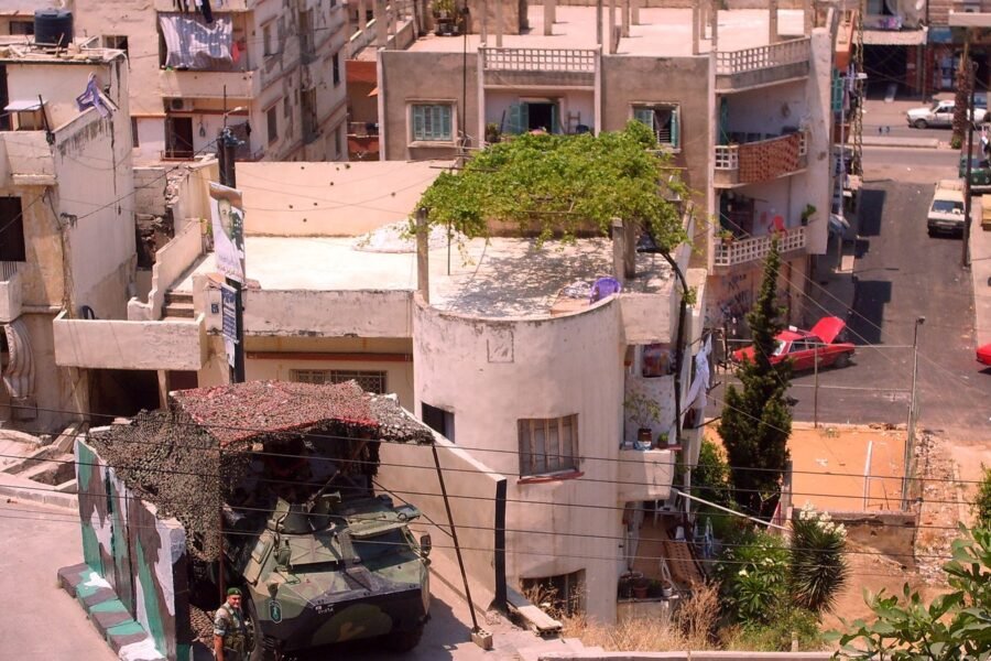 File photo: a Lebanese army vehicle on Syria Street, Tripoli.